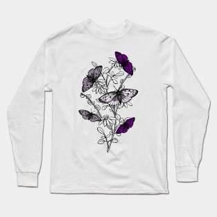 Graysexual Butterflies Long Sleeve T-Shirt